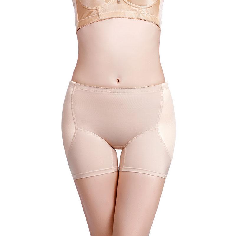 Ms. Plump Crotch Panties Base Fake Ass Lifting Hip Boxer Fixed Sponge Pad Shaping Shorts