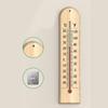 Wooden Thermometer Wall Mounted Thermometer Analog Thermometer Natural Material