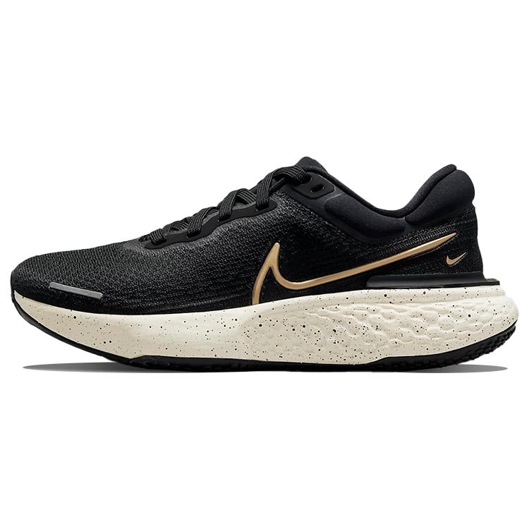 New Nike ZoomX Invincible Run Flyknit Black Metallic Gold Women's CT2229-004