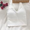 Bustier 881 V-Neck Wind Vest: Wire-Free Sports Bra with Chest Pads - Women's Beautiful Back Camisole