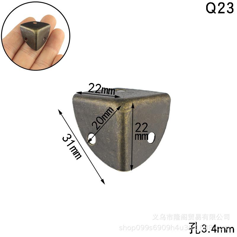 20Pack Furniture Antique Bronze Triangle Edge Metal Corner Guard for Storage Box Jewelry Case Cabinet Coffee Table Wooden Chest