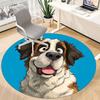 1pc Dog Portrait Chair Carpet for Office, Non-slip, Soft and Durable Office Rug, Perfect for Office yy260131057