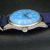 VINTAGE HMT JUBILEE HANDAUFZUG INDISCHE HERRENUHR HIMMELBLAUES ZIFFERBLATT a700115-5 R201-a700115
