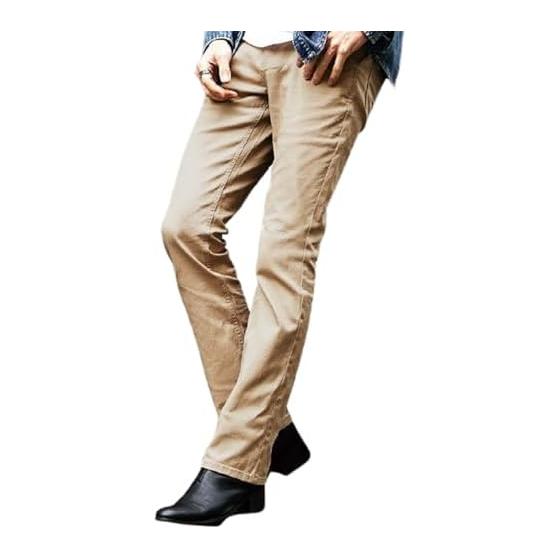 [Samdif] Chino Pants Stretch Boot Cut Chino Pants Men s Shoe Cut Skinny Pants Trousers Men s Bottoms Long Length Slim Tight Simple Plain Plain