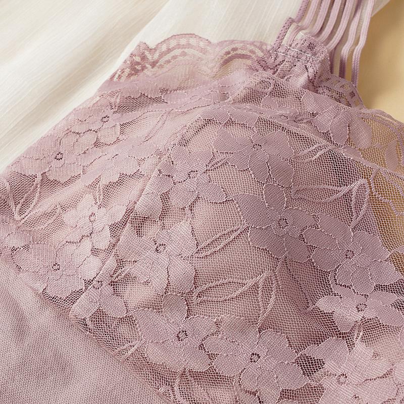 French Style Lace Wireless Sports Bra Women's Sexy Backless Underwear Girl's Innerwear Strapless Bra