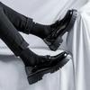 Fashion Dress Shoes Men Black PU Thick Sole Wear-resistant Casual Business Loafers European Social Shoes Size 38-46 Men Shoes