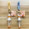Cute Playful And Goose Keychain With Long Legs Silicone Keyring Cartoon