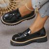 Casual Tassel Solid Loafers Shoes for Women Spring Autumn 2025 Round Toe Women's Loafers Square Heel Shoes Woman