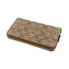 Coach Zip Around 17 Classic Monogram Coated Canvas Coin Purse ID Card Holder Wallet Women wallet Khaki 88913-IME74