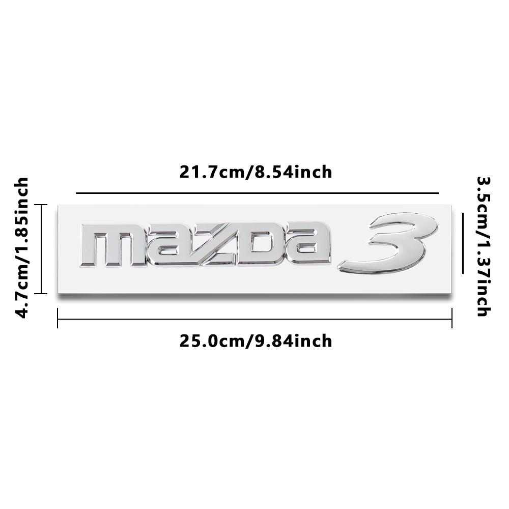 1pcs 3D ABS Car Metal Logo Letters Trunk Emblem Sticker For Mazda Axela Atenza CX-3 CX-5 CX-8 CX-7 CX-9 MS 6 5 3 2 Demio MPS MS k1