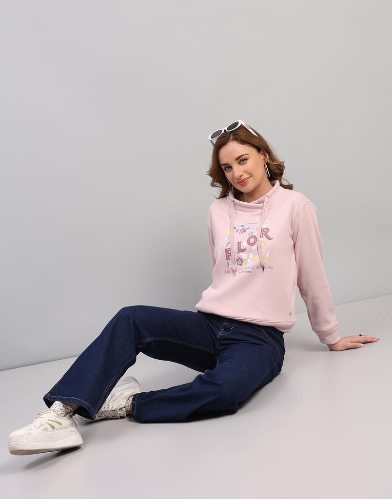 Monte Carlo Women's Turtle Neck Full Sleeve Sweatshirt