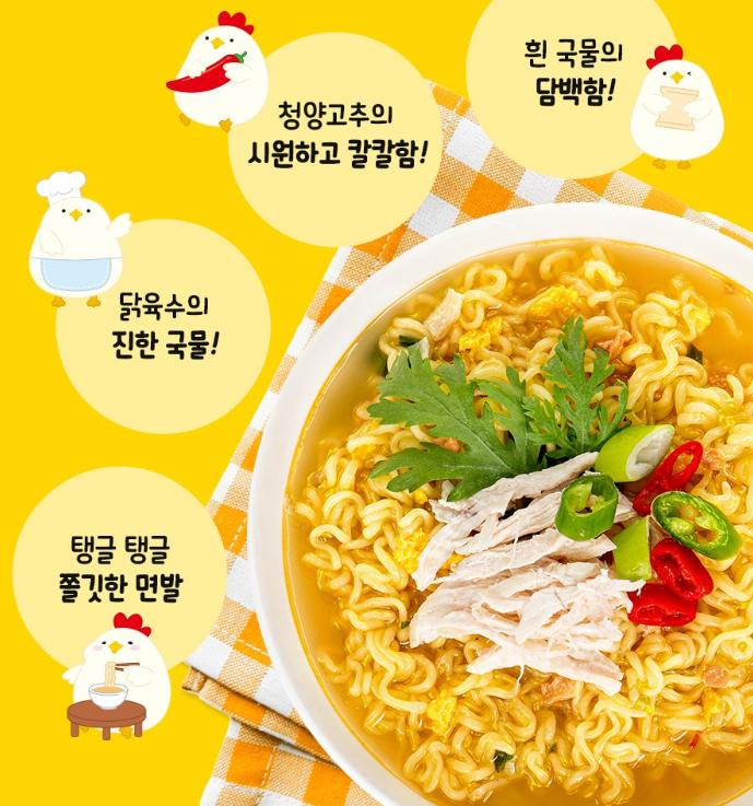 Paldo Kkokkomyeon 115g × 5 | Savory Chicken Instant Noodles