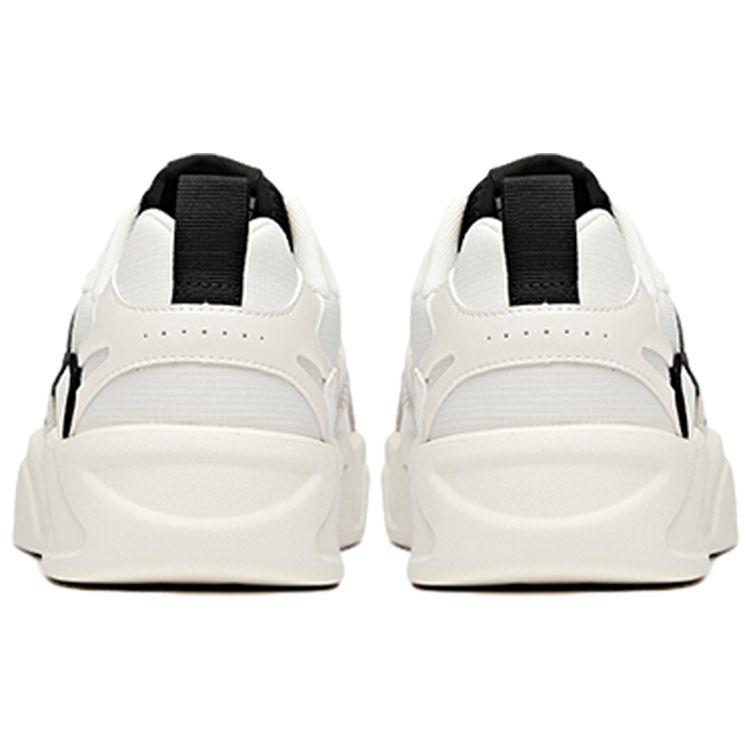 Anta Synthetic Leather Non-Slip Shock Absorbing Wear-Resistant Low-Top Sneakers Men Sneakers Black White 112038046-1