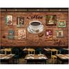 Hand Drawn Vintage Coffee Home Decor In The Living Room Custom 3d Photo Wallpaper
