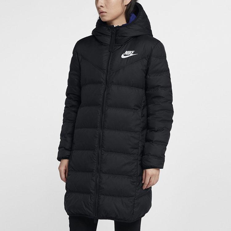 Nike Sportswear Windrunner Mid-Length Reversible Hooded Down Jacket Women Outerwear Black 939441-010