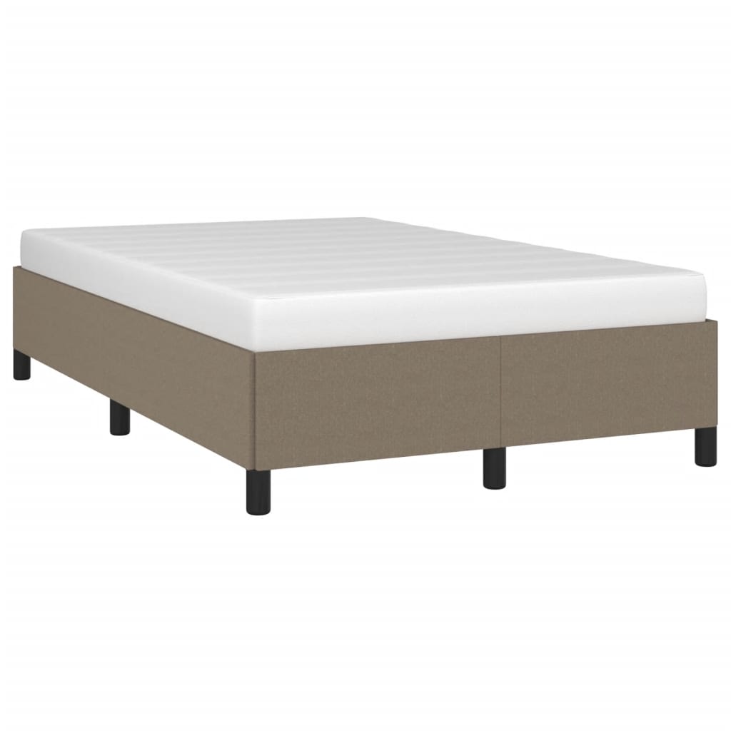 Bed Frame without Mattress Taupe 120 x 190 cm Fabric