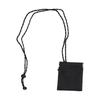 Unisex Hanging Neck Mini Pouch PU Leather Key Coin Purse Necklace Headphone Organizer Outdoor Cycling Biking Handy Halter Neck Storage Bag