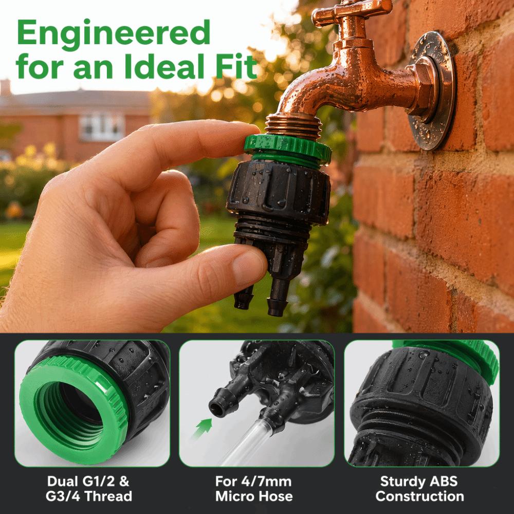 10Pcs Black and Green Garden Hose Quick Connector ABS Irrigation Fitting  Outdoor Watering Systems