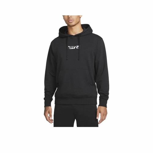 Nike Solid Color Letter Hooded Pullover Long-sleeve Sweatshirt for Men