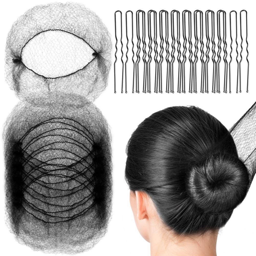 Elastic Mesh U Shaped Hair Pins Invisible Updo Headwear High Quality Waved Clips  Sleeping