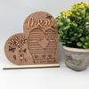 Mom Signs For Mothers Day Mothers Day Ornament Heart Shape Handcrafted Solid Wood Decoration For Farmhouse Kitchen Decor Desk