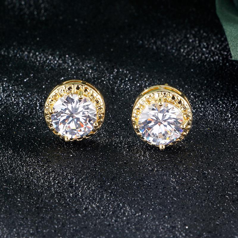 

RAKOL Korean Style Geometric Zircon Stud Earrings