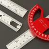 8/12 Inch Angle Protractor Adjustable 0-180 Degrees Construction Protractors Aluminum Alloy Measuring Scribe Angle Ruler