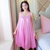 Women's Imitation Silk Nightgown & Pajamas - Summer Ice Silk Camisole, Large Size, Comfortable Homewear