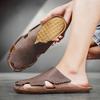 Fashion Durable Sole Slippers Suitable Outdoor Wear Half Drag Quick Dry Wading Aqua Shoe Flip-flops Slip on Flats Handmade Men's Sandals