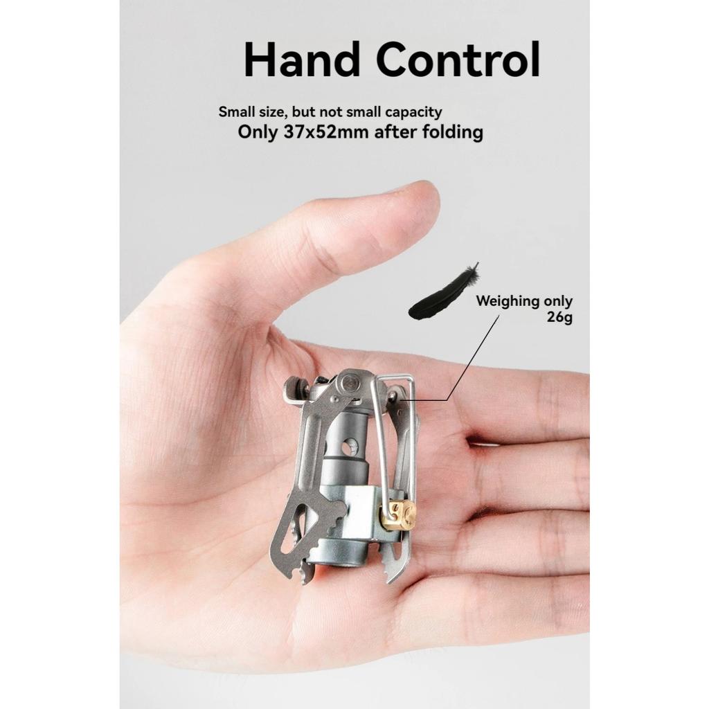 BRS-3000T Titanium Mini Camping Gas Burners 25g One-Piece Pocket Stove Outdooor Hiking Folding Cooking Furnace Portable