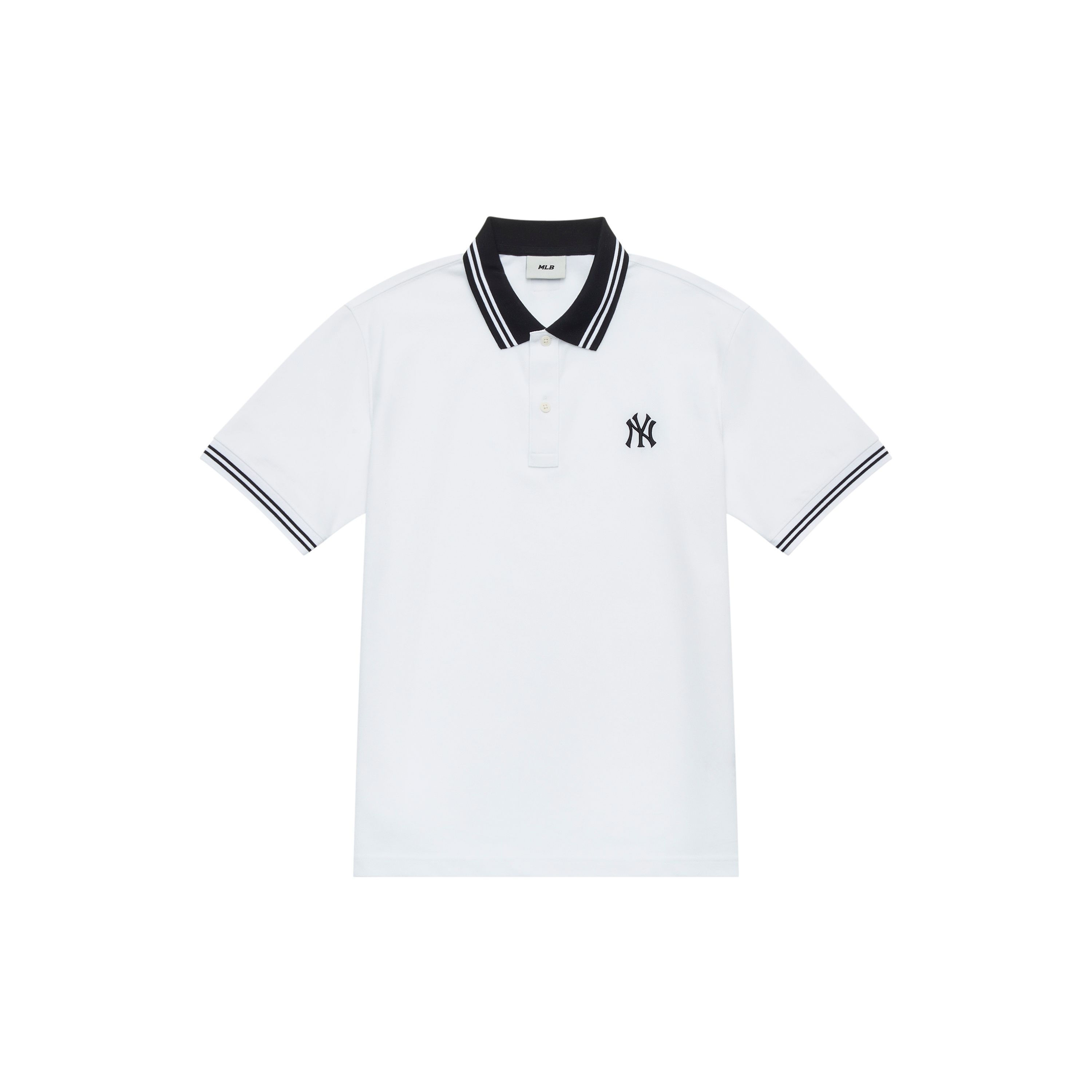 MLB New York Yankees Basis Logo Klassiek Gestreept Kleurblok Casual Sport College Stijl Korte Mouw Poloshirt Unisex Tops Ivoor 3APQB0243-50IVS XL black