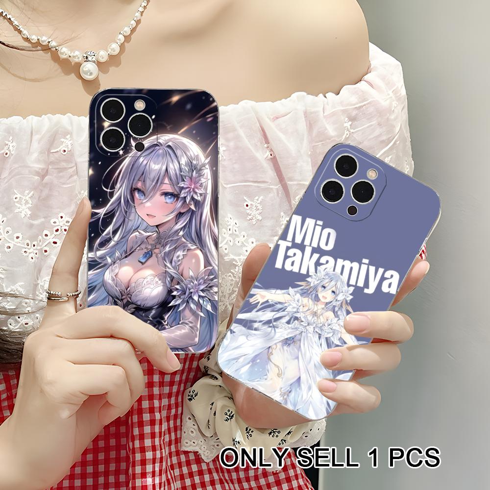 Date a Live Mio Takamiya Clear TPU Mobile Case for iPhone 17 16 15 14 13 12 11 X XR XS Air Pro Max Plus Mini Colorful Cover