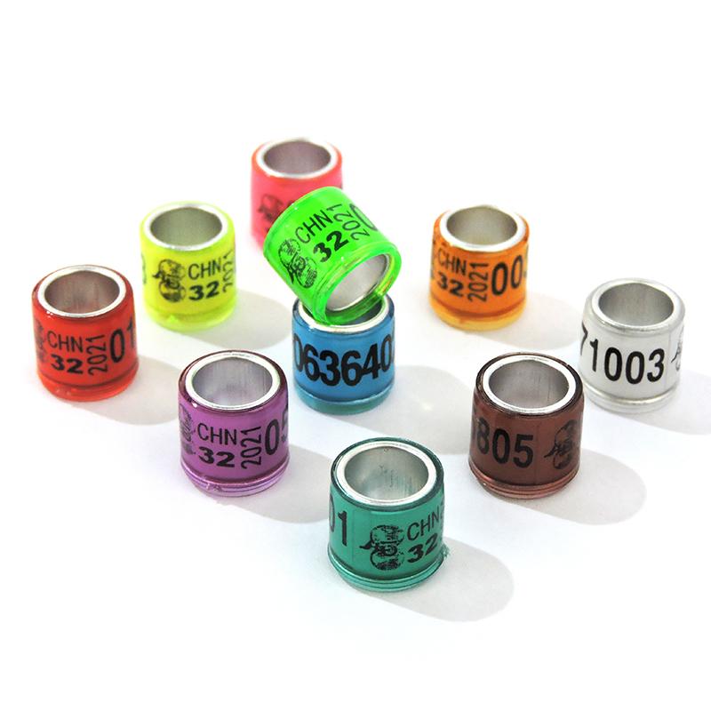 20Pcs Pigeon Foot Ring With Word 2025 Quality Durable Bird Ring Multicolor
