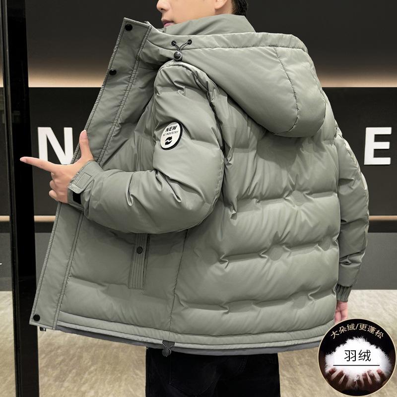 

2025 Мужская повседневная короткая куртка с флисовой подкладкой Ветрозащитная Теплая утолщенная куртка 4XL зелёный