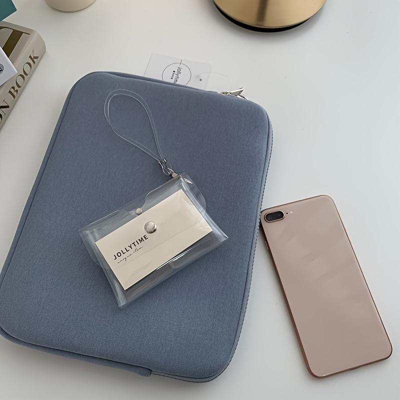 Transparent PVC Coin Purse - Double Layer, Clear Card Wallet with Key Ring Attachment for Women, Everyday Coin Holder|Sleek Design|Functional Design