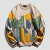 Suéter de malha de outono para homens e mulheres, inverno, harajuku, desenho animado, estampa de gato, pulôver, vintage, casual, solto, suéter, streetwear