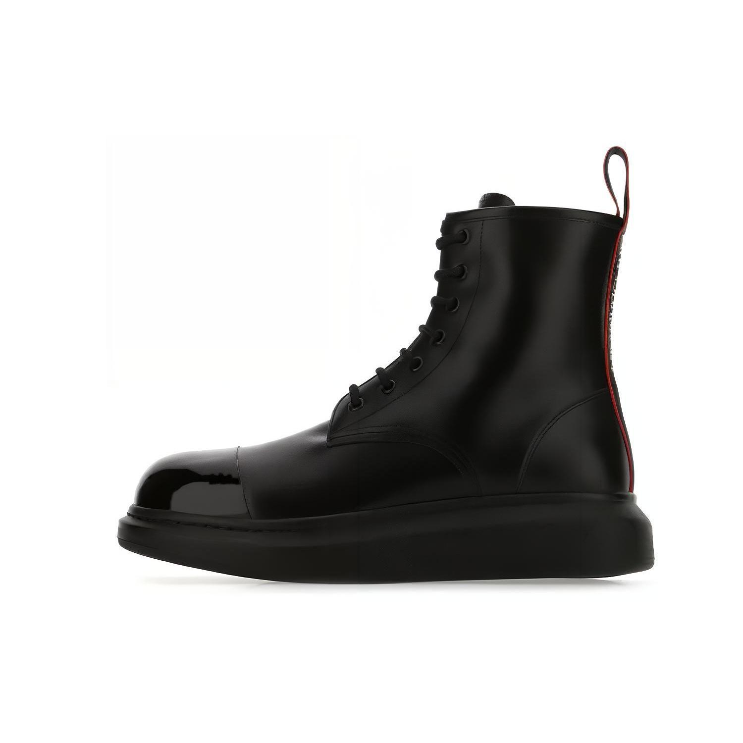Alexander McQueen Patent Leather Platform Boots