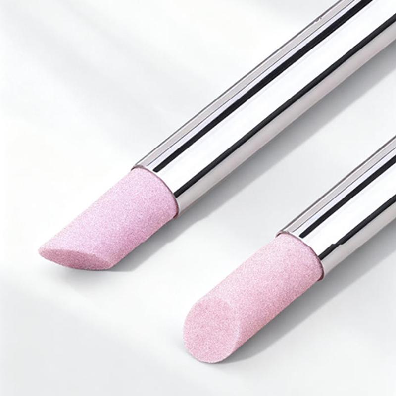 1/2Pcs Quartz Stone Scrub Nail File Rods Cuticle Remover Dead Skin Remover Pen Lightweight Portable Handy Use Manicure Tools