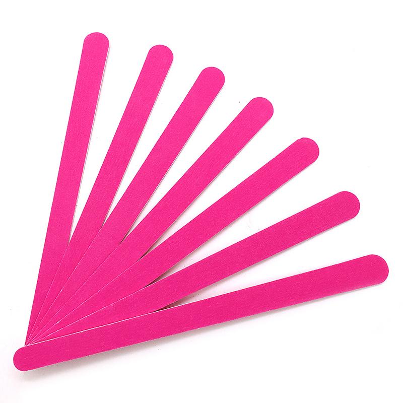 10Pcs Rose Red Washable Nail File Long Style Sand Double Sided Polishing Tools Professional Sandpaper Nail Carentry Salon