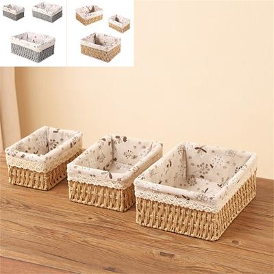 Storage Organizer/Wicker Basket Set For Kitchen, Bathroom, Bedroom, 3 Pieces. / Basket In Wardrobe