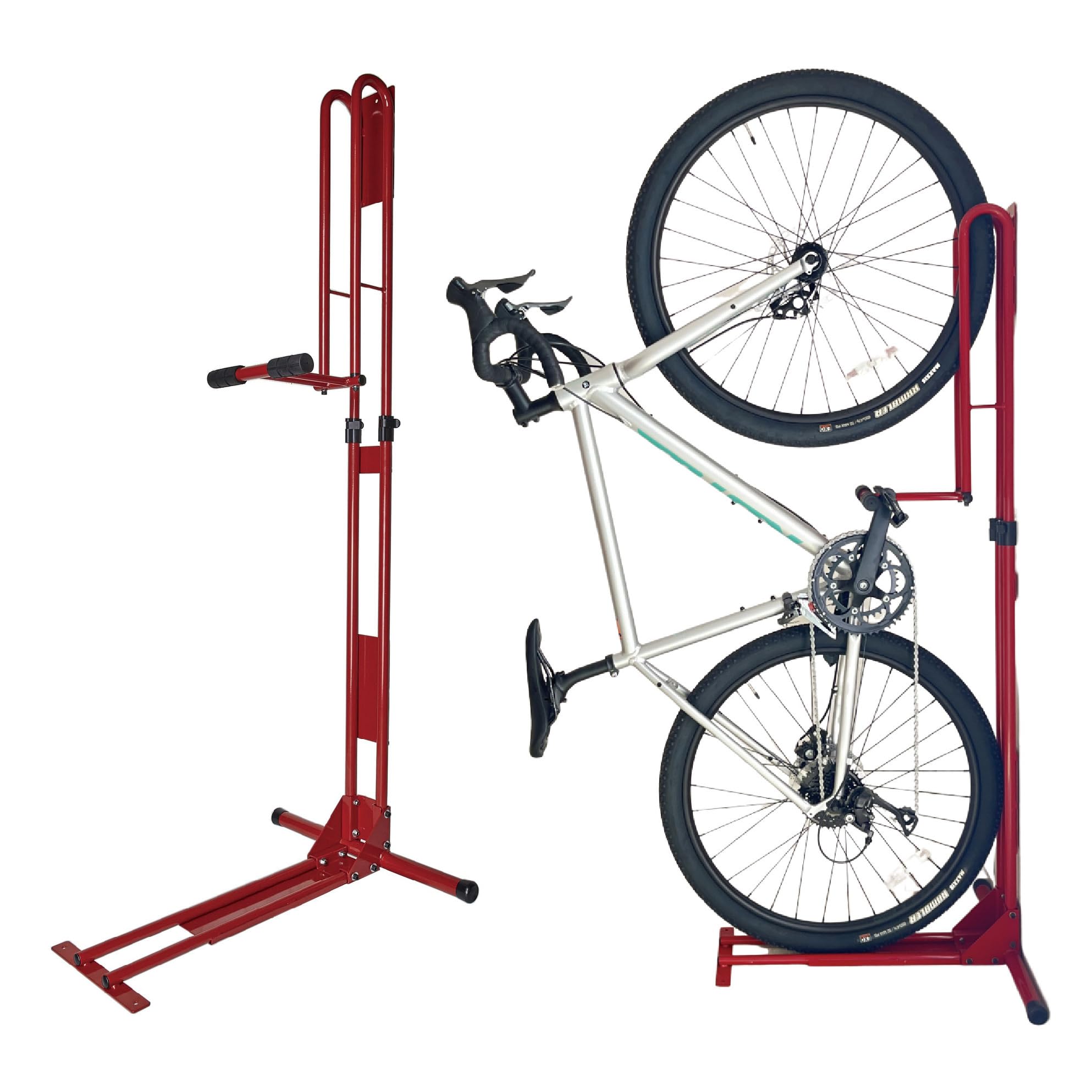 

CycleLocker Вертикальный шоссейный велосипед с фиксированной стойкой для педалей и фиксатором шатуна КРАСНЫЙ CS-650