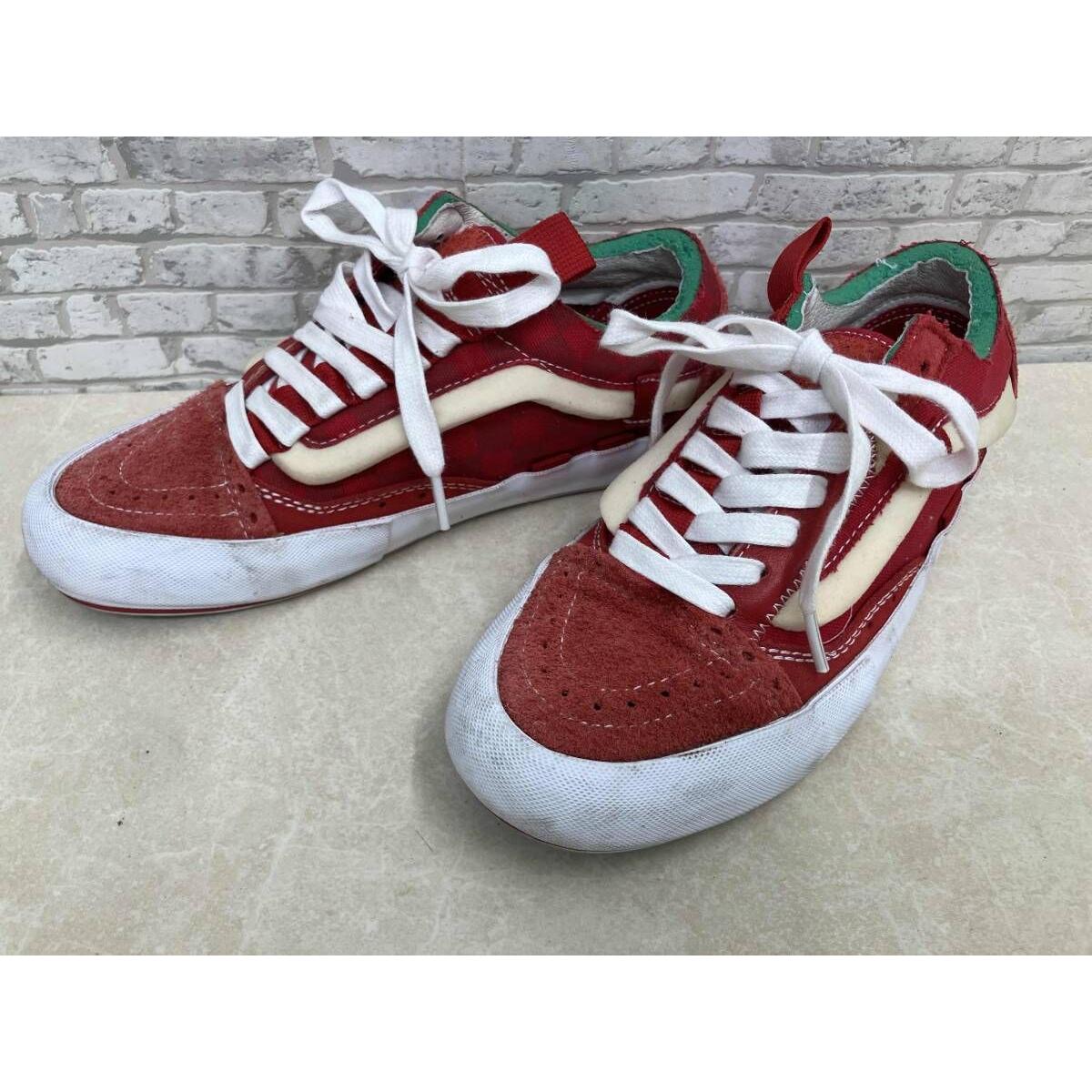 Used VANS VAULT OLD SKOOL CAP LX REGRIND Size 24 Racing Red Canvas