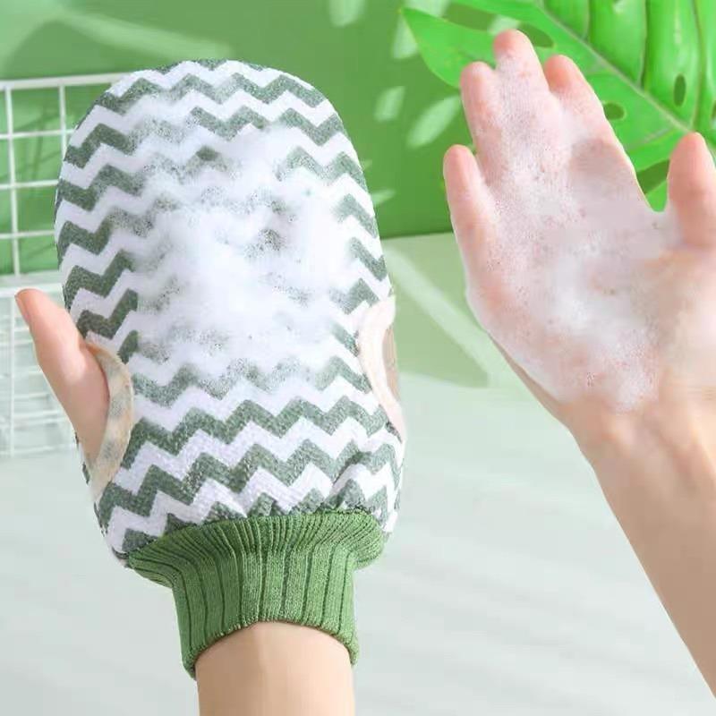 Double Sided Exfoliating Bath Gloves Thickened for Powerful Mud Dead Skin Removal Back Scrubbing Bathing Accessories