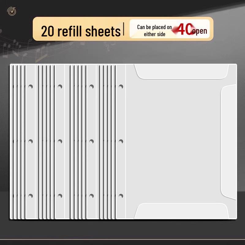 Ноты для фортепиано А4 Папка-регистратор на кольцах – Папка для хранения нотных листов