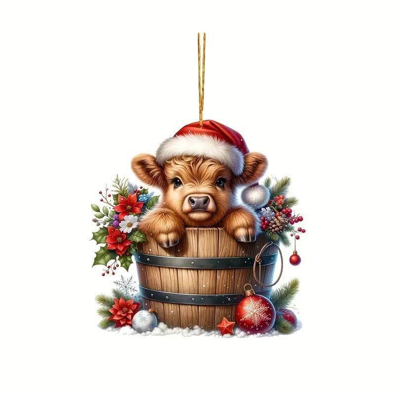 

Reindeer Playful Cartoon Acrylic Holiday Decoration For Car Interior And Hanging Home