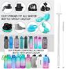 Water Bottle Straw Straws Replacement Reusable Straws For 1/Half Gallon Water Bottle With 2 Cleaning Brushes 4 Cuttable Straws