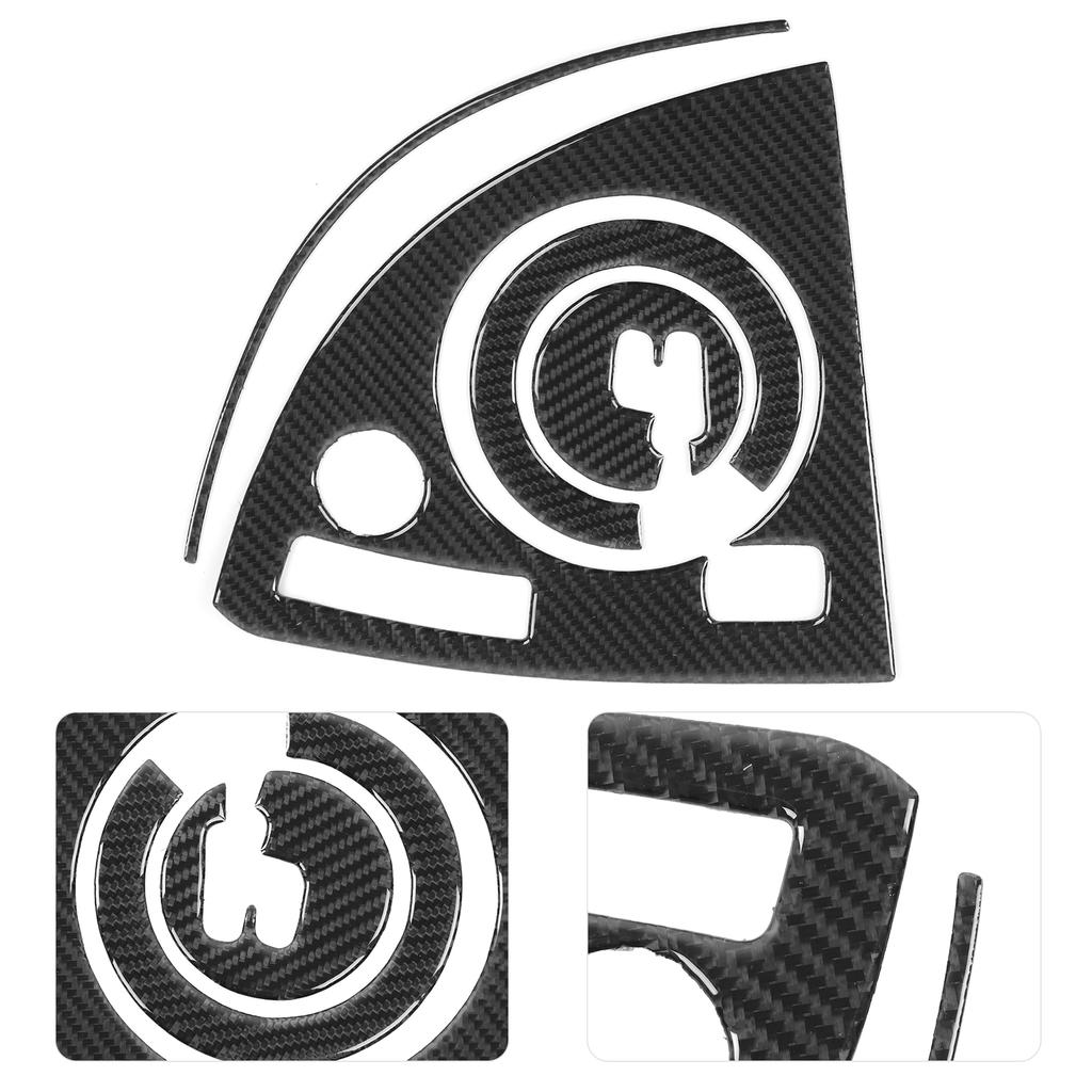 4Pcs Interior Gear Shift Panel Cover Carbon Fiber Trim Decor Fit for Prius 2012‑2015 LHD