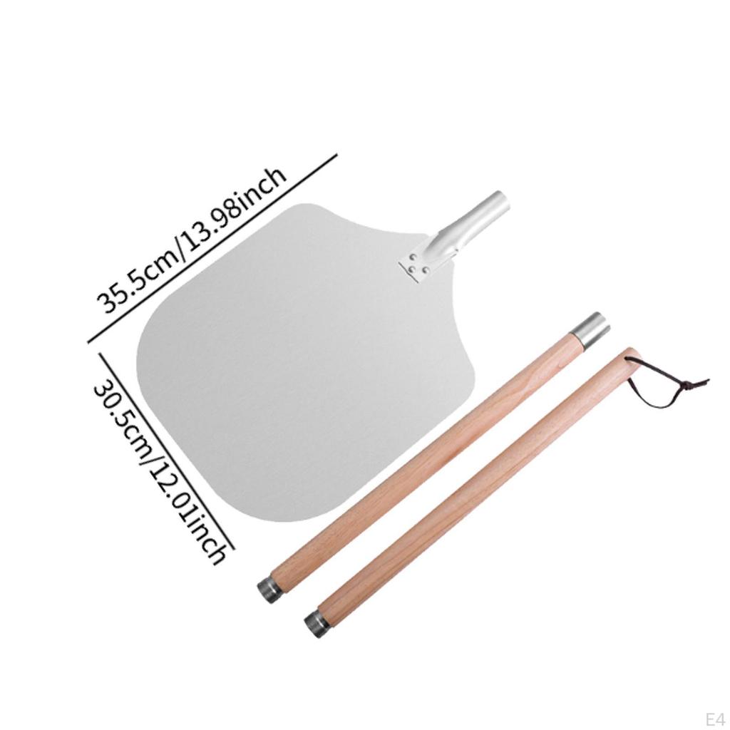 12 Inch Pizza Peel Detachable Handle, Saving Space, Versatile Use, Convenient Serving Tray Easy