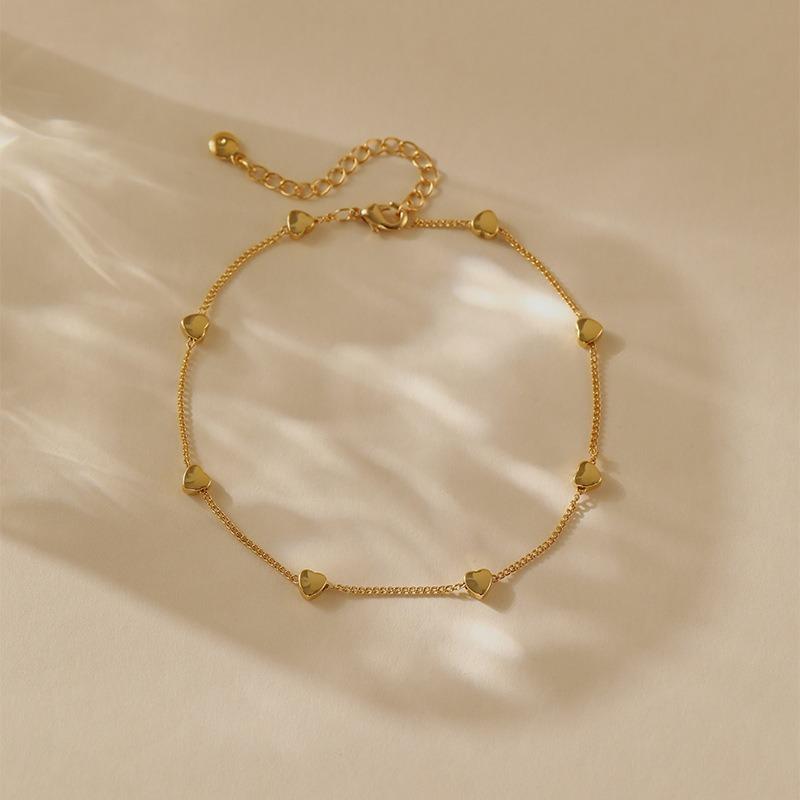K Gold Plated Copper Multicolor Star Charm Bohemian Women Anklet