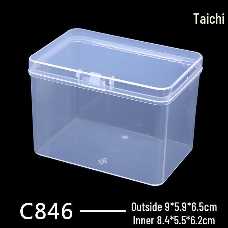 Rectangular Transparent Plastic Storage Box for Accessories and Screws